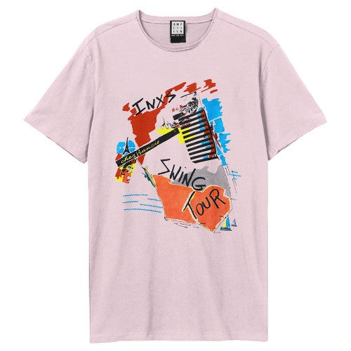 Front - Amplified Unisex Adult Swing Tour INXS T-Shirt