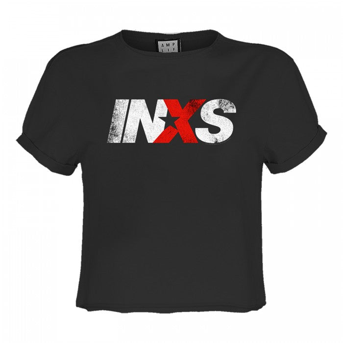 Front - Amplified Womens/Ladies INXS Logo Crop Top