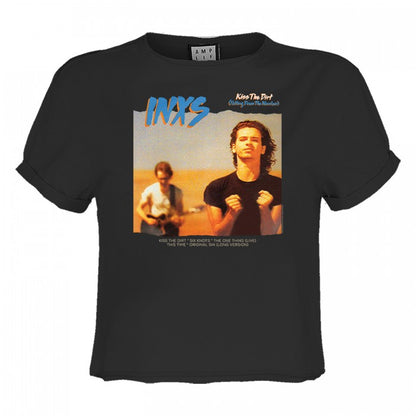 Front - Amplified Womens/Ladies Kiss The Dirt INXS Crop Top