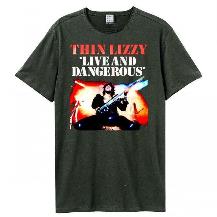 Front - Amplified Unisex Adult Live And Dangerous Thin Lizzy T-Shirt