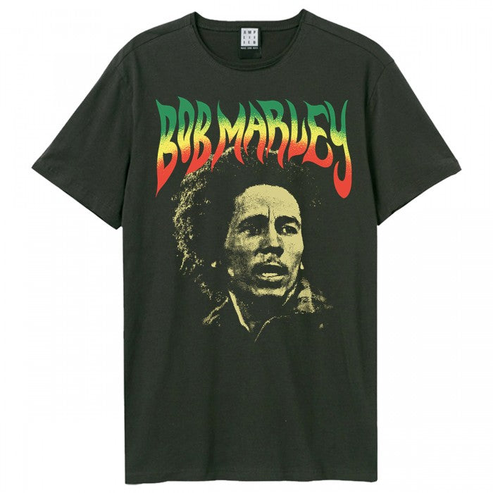 Front - Amplified Unisex Adult Face Bob Marley T-Shirt