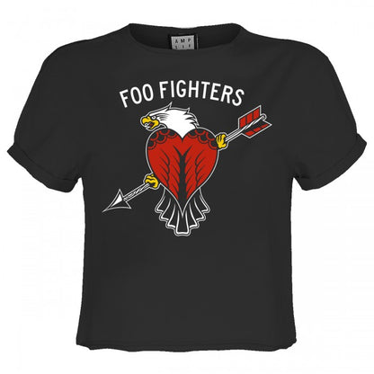 Front - Amplified Womens/Ladies Eagle Tattoo Foo Fighters Crop Top