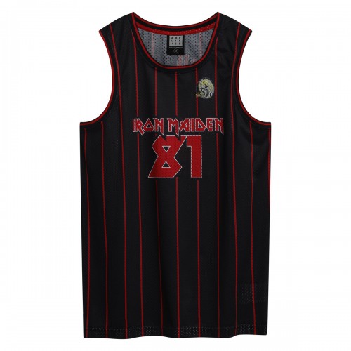 Front - Amplified Mens Iron Maiden Basketball Jersey