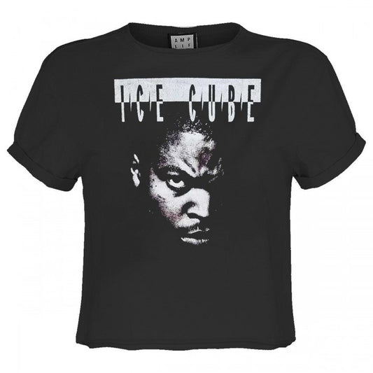 Front - Amplified Womens/Ladies Intimidation Ice Cube Crop Top