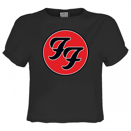 Front - Amplified Womens/Ladies Foo Fighters Logo Crop Top