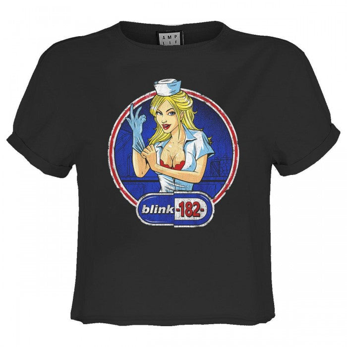 Front - Amplified Womens/Ladies Enema Of The State Blink 182 Crop Top