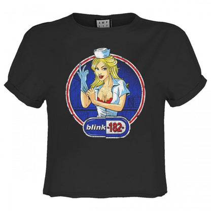 Front - Amplified Womens/Ladies Enema Of The State Blink 182 Crop Top