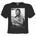 Front - Amplified Womens/Ladies Bruce Springsteen Vintage Crop Top