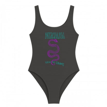 Front - Amplified Womens/Ladies Serve The Serpents Nirvana Bodysuit
