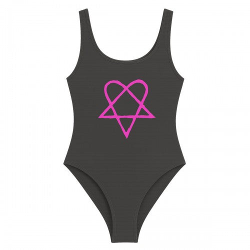 Front - Amplified Womens/Ladies Heartagram HIM Bodysuit