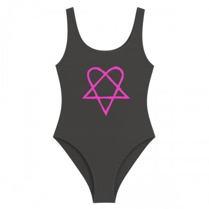 Front - Amplified Womens/Ladies Heartagram HIM Bodysuit
