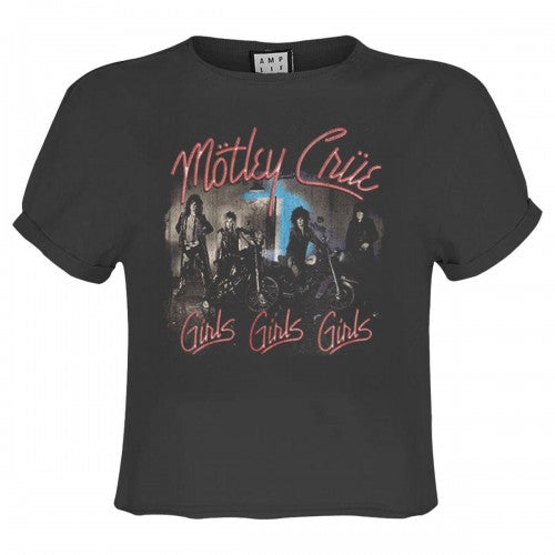 Front - Amplified Womens/Ladies Girls Girls Girls Motley Crue Crop Top