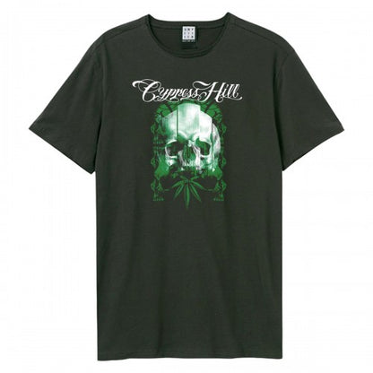 Front - Cypress Hill Unisex Adult Glitched Skull Cypress Hill T-Shirt