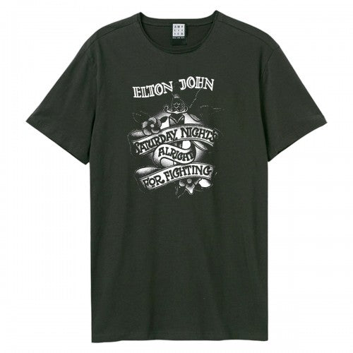Front - Amplified Unisex Adult Tattoo Elton John T-Shirt