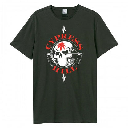 Front - Amplified Unisex Adult Skull Cypress Hill Vintage T-Shirt