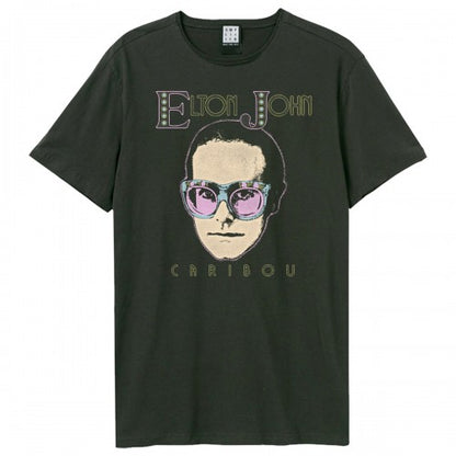 Front - Amplified Unisex Adult Caribou Face Elton John T-Shirt