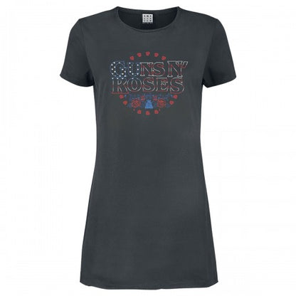 Front - Amplified Womens/Ladies Stars And Stripes Guns N Roses T-Shirt Dress