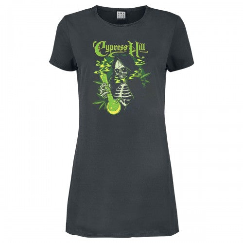 Front - Amplified Womens/Ladies Skeleton Bong Cypress Hill T-Shirt Dress