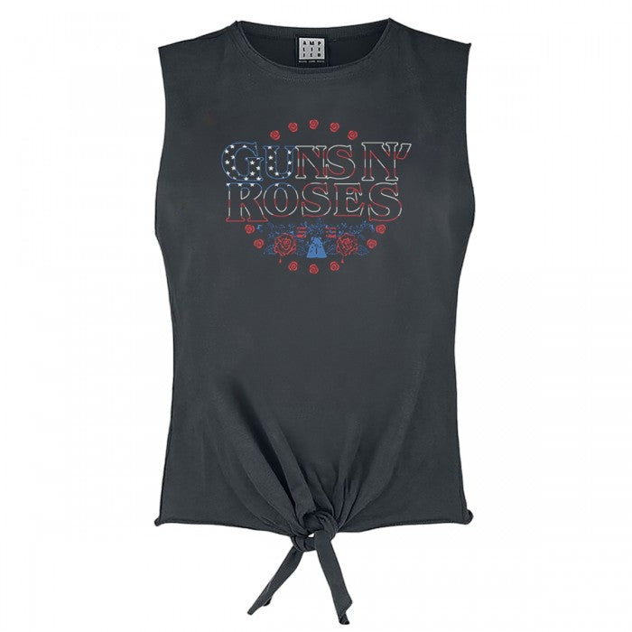 Front - Amplified Womens/Ladies Stars And Stripes Guns N Roses Sleeveless Top