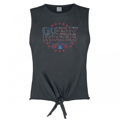Front - Amplified Womens/Ladies Stars And Stripes Guns N Roses Sleeveless Top