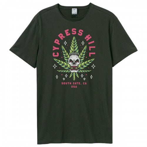 Front - Amplified Unisex Adult Skull Leaf Cypress Hill T-Shirt
