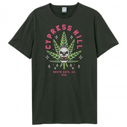 Front - Amplified Unisex Adult Skull Leaf Cypress Hill T-Shirt
