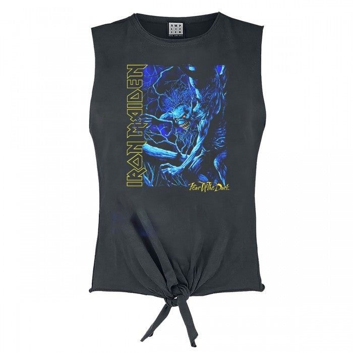 Front - Amplified Womens/Ladies Blue Monster Iron Maiden Sleeveless Top