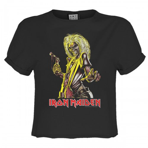 Front - Amplified Womens/Ladies Killers Iron Maiden Crop Top