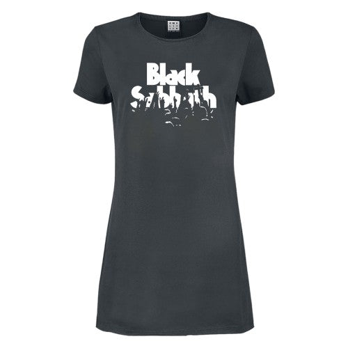 Front - Amplified Womens/Ladies Crowd Black Sabbath T-Shirt Dress