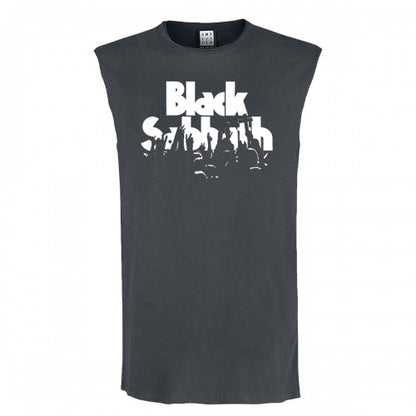 Front - Amplified Mens Crowd Black Sabbath Sleeveless Tank Top
