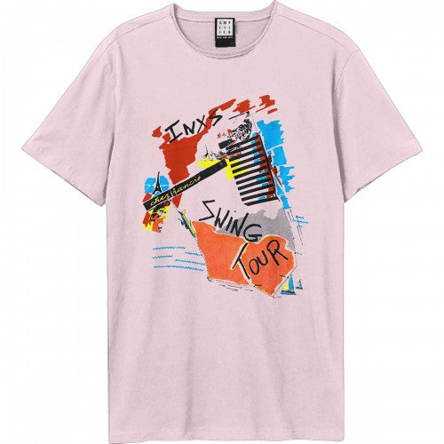 Front - Amplified Unisex Adult Swing Tour INXS T-Shirt