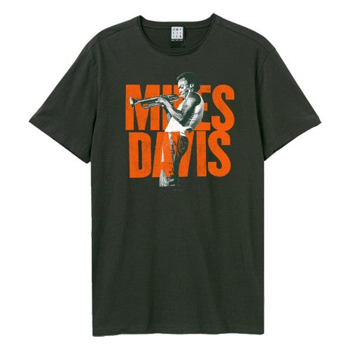 Front - Amplified Unisex Adult Miles Davis Logo T-Shirt
