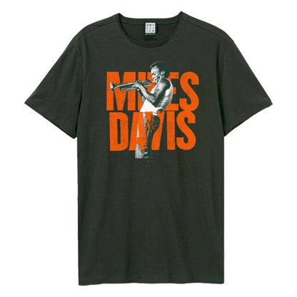 Front - Amplified Unisex Adult Miles Davis Logo T-Shirt