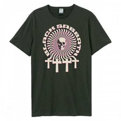 Front - Amplified Unisex Adult Psychadelic Cross Black Sabbath T-Shirt