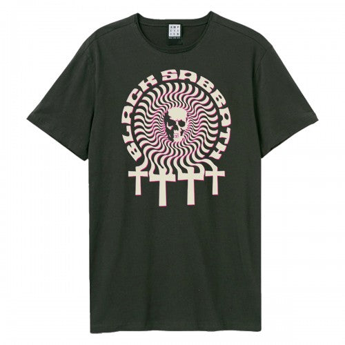 Front - Amplified Unisex Adult Psychadelic Cross Black Sabbath T-Shirt