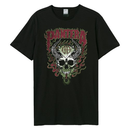 Front - Amplified Unisex Adult Fire Skull Pantera T-Shirt