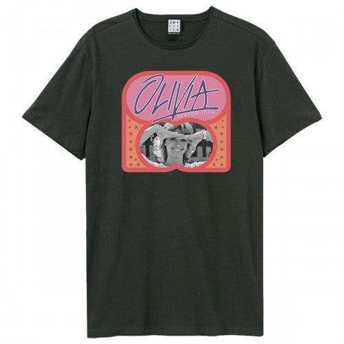 Front - Amplified Unisex Adult Photo Olivia Newton-John T-Shirt