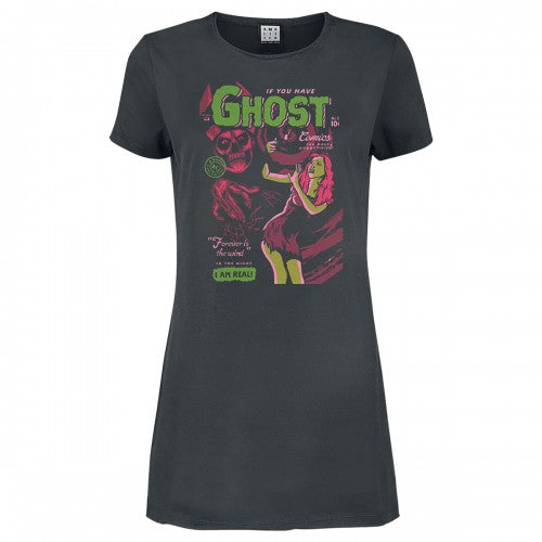 Front - Amplified Womens/Ladies Forever Is The Wind Ghost T-Shirt Dress
