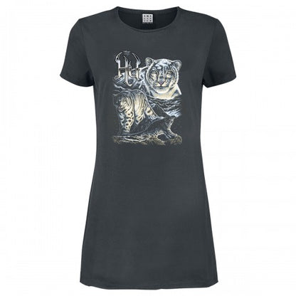 Front - Amplified Womens/Ladies Snow Leopards The Hu T-Shirt Dress