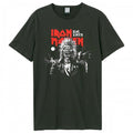 Front - Amplified Mens 50th 2 Colour 1975 Eddie Iron Maiden T-Shirt