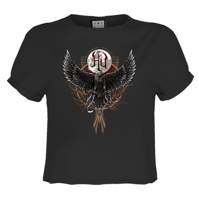 Front - Amplified Womens/Ladies Hawk Moon The Hu Crop Top