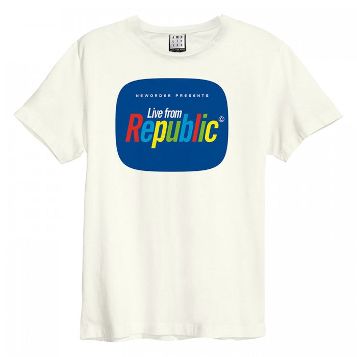 Front - Amplified Unisex Adult Live From Republic New Order T-Shirt