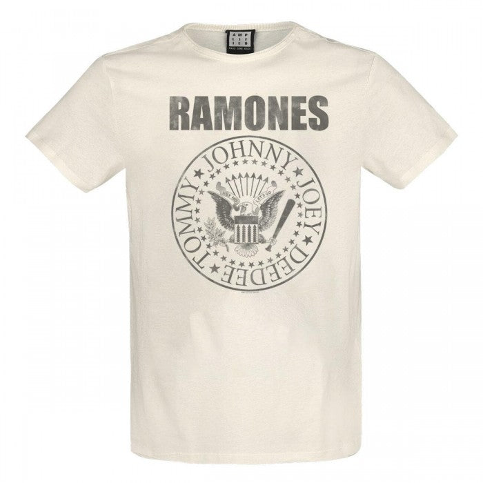 Front - Amplified Unisex Adult Vintage Shield Ramones T-Shirt