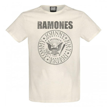 Front - Amplified Unisex Adult Vintage Shield Ramones T-Shirt