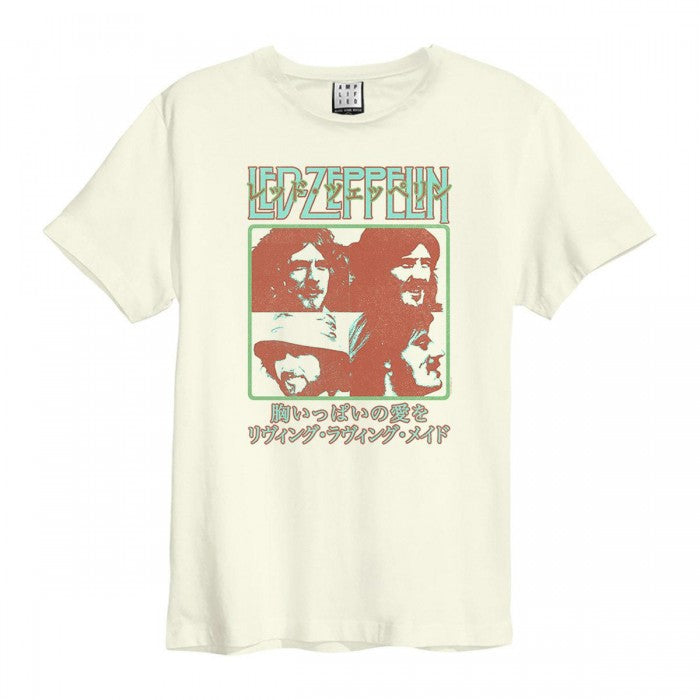 Front - Amplified Unisex Adult Japan Poster Led Zeppelin T-Shirt