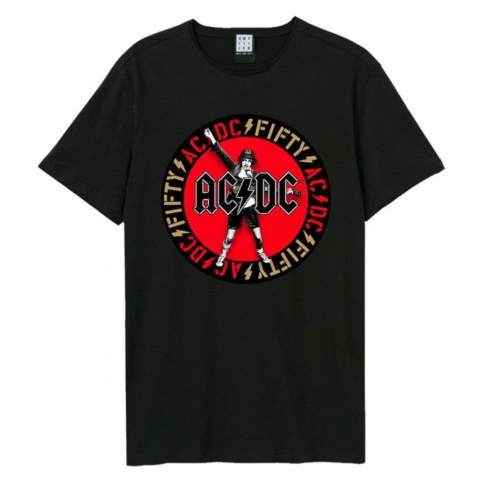 Front - Amplified Unisex Adult Red Angus AC/DC T-Shirt