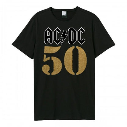 Front - Amplified Unisex Adult 50 AC/DC T-Shirt