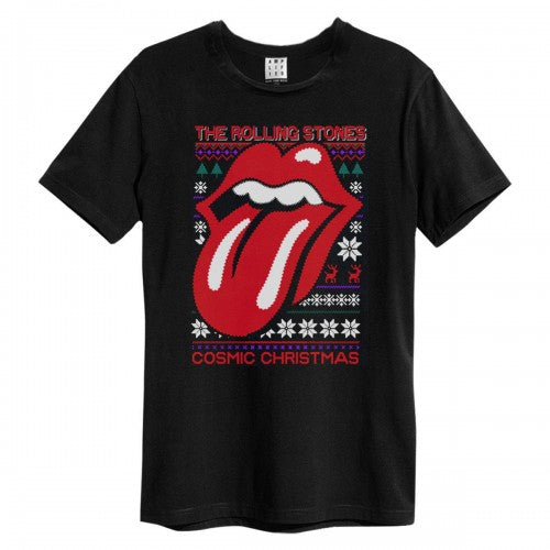 Front - Amplified Unisex Adult Cosmic Christmas The Rolling Stones T-Shirt