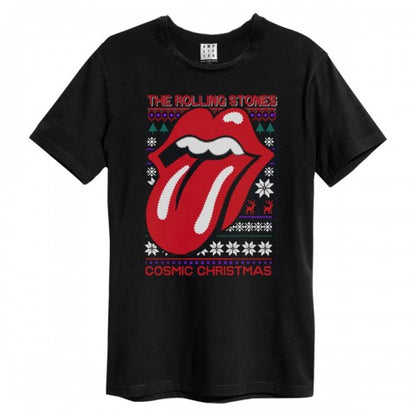 Front - Amplified Unisex Adult Cosmic Christmas The Rolling Stones T-Shirt