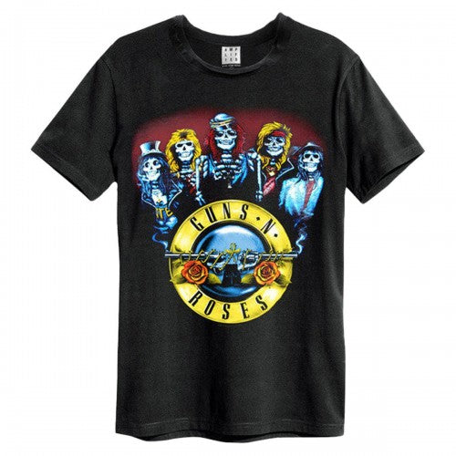 Front - Amplified Unisex Adult Skeleton Drum Guns N Roses T-Shirt